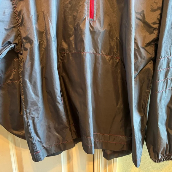 Nick & Sarah Grey With Red Quarter Zip Pullover Sz L - Picture 3 of 9